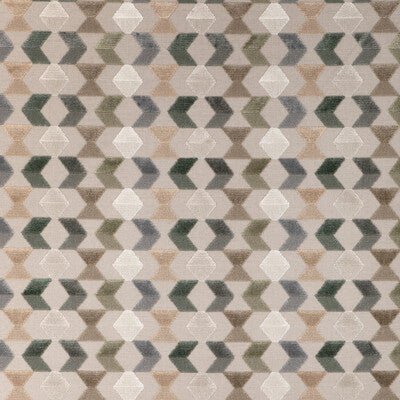 KRAVET DESIGN VELVET TEXTURE GREEN,TEAL,   - 36979.335.0