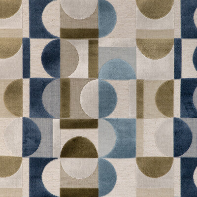 KRAVET DESIGN VELVET TEXTURE GREEN,BLUE,LIGHT BLUE   - 36990.315.0