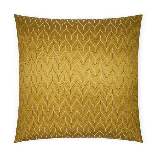 D.V. KAP HOME   24" x 24" Elodie Pillow - Gold Chevron, Glam, Transitional    - 3700-G-2424