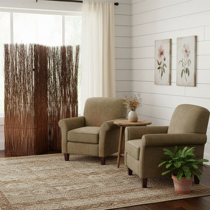 7' Rustic Willow Branch Three Panel Room Divider Screen