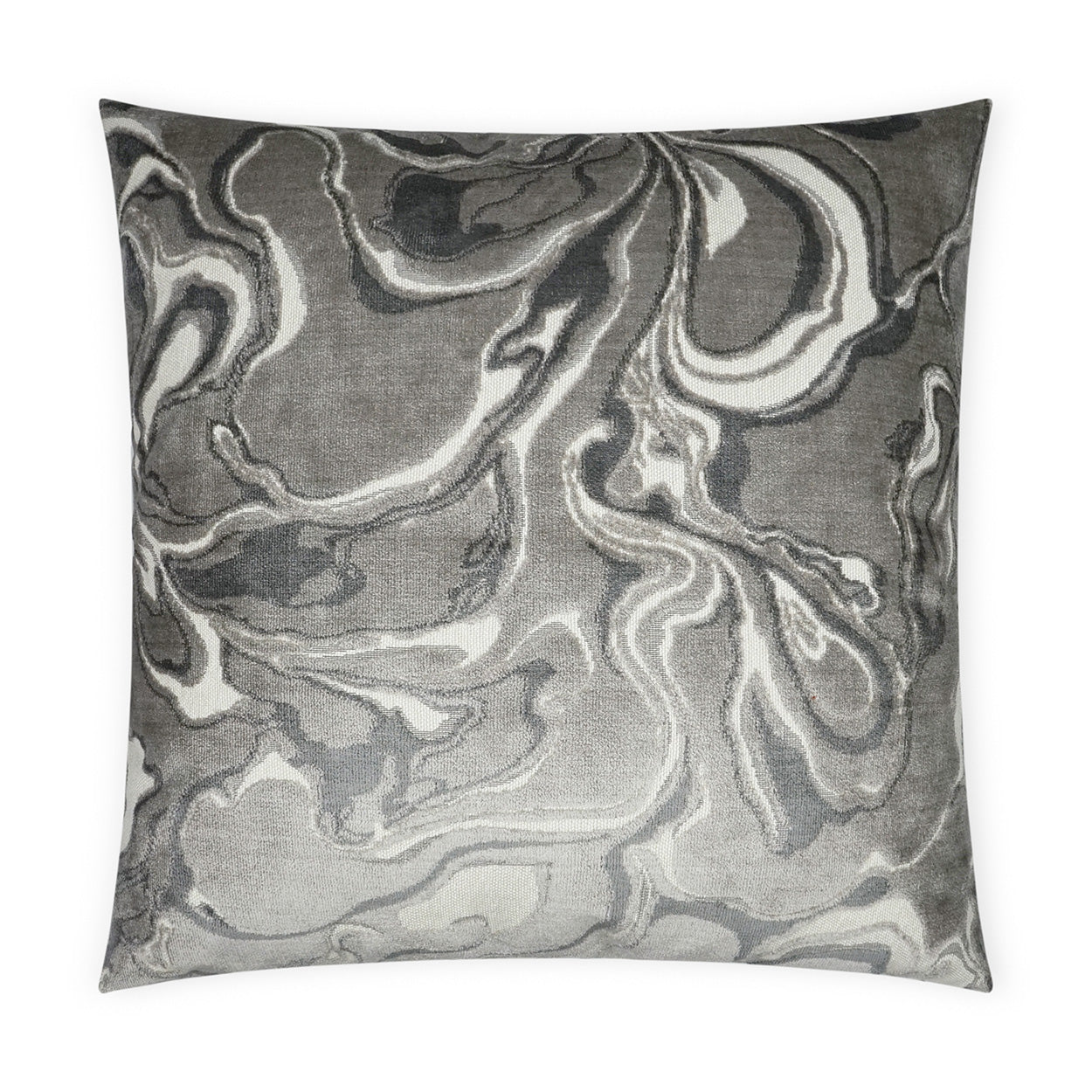 D.V. KAP HOME   24" x 24" Rhapsody Pillow - Grey Abstract    - 3704-G-2424