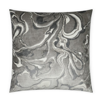 D.V. KAP HOME   24" x 24" Rhapsody Pillow - Grey Abstract    - 3704-G-2424