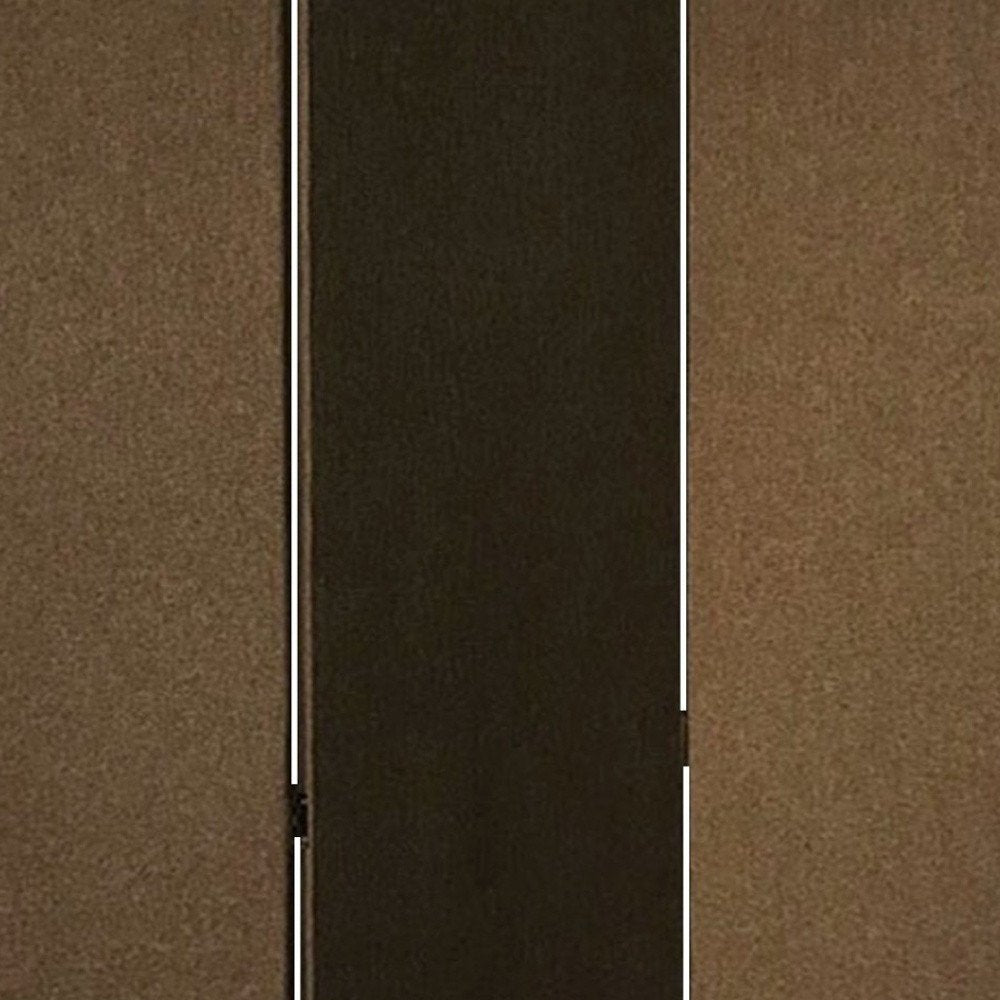 71" Brown Folding Three Panel Screen Room Divider