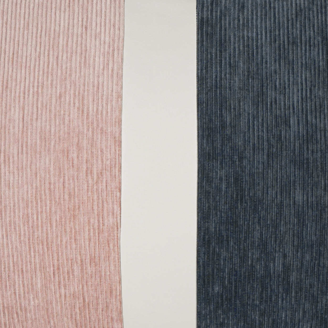 D.V. KAP HOME   24" x 24" Ridges Band Pillow - Blush/Cadet Color Block, Band / Ribbon    - 3705-BC-2424