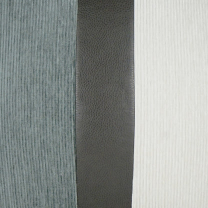 D.V. KAP HOME   24" x 24" Ridges Band Pillow - Haze/Ivory Color Block, Band / Ribbon    - 3705-HI-2424