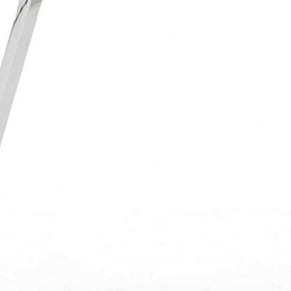 Set of Two Orange and Silver Upholstered Dining Side Chairs