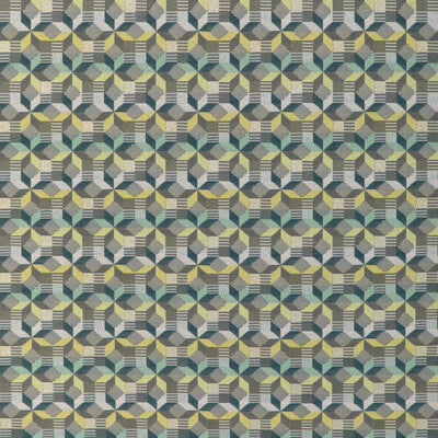 KRAVET CONTRACT CRYPTON SMALL SCALE GREEN,GREY,YELLOW   - 37067.315.0