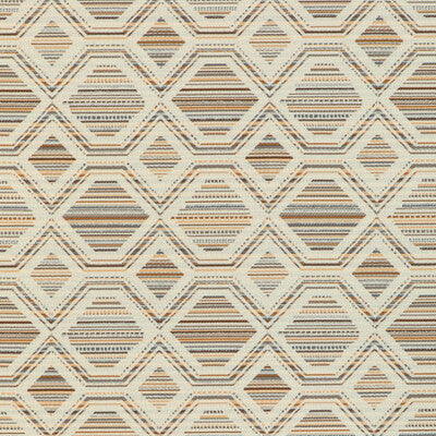 KRAVET CONTRACT CHENILLE GEOMETRIC YELLOW,GREY,YELLOW   - 37073.411.0