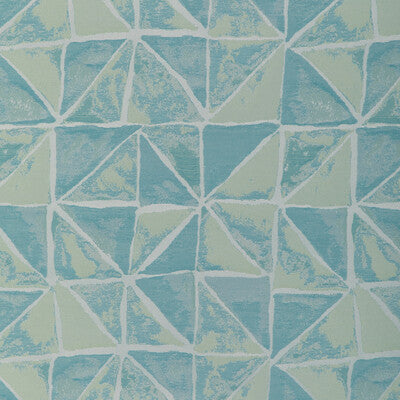 KRAVET CONTRACT CRYPTON GEOMETRIC TEAL,GREEN,LIGHT GREY   - 37076.353.0