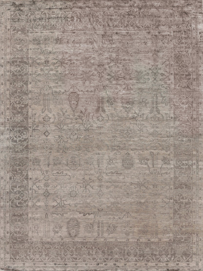 EXQUISITE RUGS OUTLET  Antique'd Silk Indoor Hand Knotted    - 3707-6'X9'