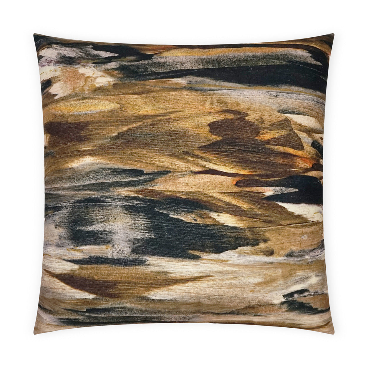 D.V. KAP HOME   24" x 24" Montreux Pillow - Espresso Abstract    - 3708-E-2424