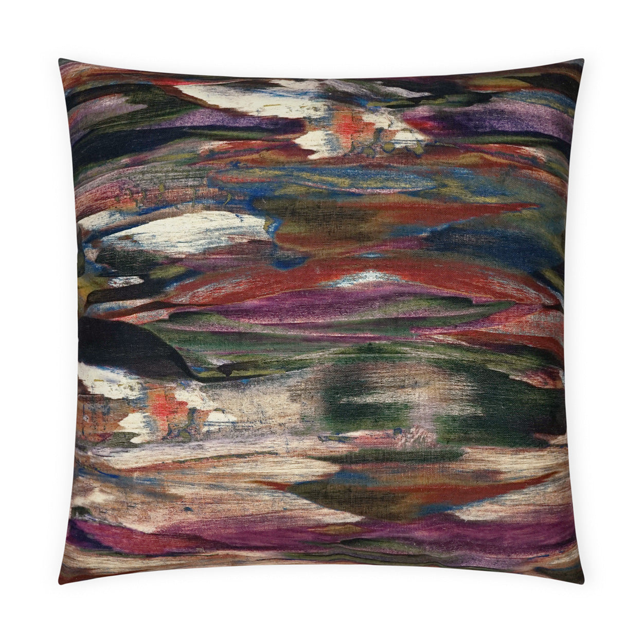 D.V. KAP HOME   24" x 24" Montreux Pillow - Plumage Abstract    - 3708-P-2424