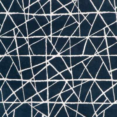 KRAVET DESIGN VELVET GEOMETRIC DARK BLUE,,BLUE   - 37113.50.0