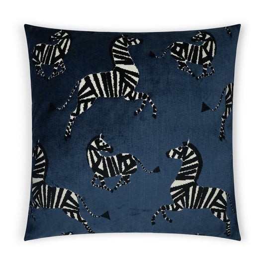 D.V. KAP HOME   24" x 24" Farlowe Pillow - Sapphire Animal, Modern, Transitional, Novelty    - 3712-S-2424