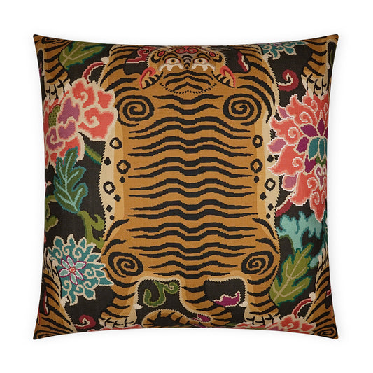 D.V. KAP HOME   24" x 24" Tiger Eye Pillow Novelty, Floral, Global    - 3713-2424