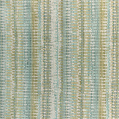 KRAVET DESIGN CHENILLE STRIPES TURQUOISE,GREEN,BLUE   - 37131.353.0