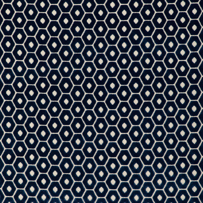 KRAVET DESIGN VELVET GEOMETRIC BLUE,IVORY,BLUE   - 37138.51.0