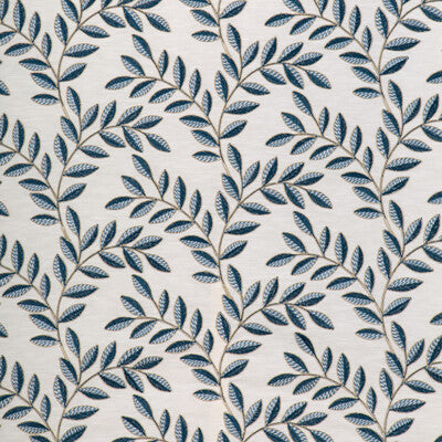 KRAVET BASICS EMBROIDERY BOTANICAL & FLORAL WHITE,INDIGO,BLUE   - 37145.5.0