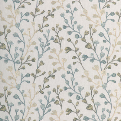 KRAVET BASICS EMBROIDERY BOTANICAL & FLORAL WHITE,MINERAL,TEAL   - 37161.135.0