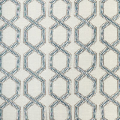 KRAVET BASICS EMBROIDERY GEOMETRIC WHITE,BLUE,BLUE   - 37164.511.0