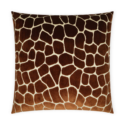 D.V. KAP HOME   24" x 24" Melman Pillow - Rust Animal    - 3717-R-2424