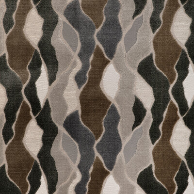 KRAVET DESIGN VELVET TEXTURE GREY,TEAL,   - 37170.1135.0