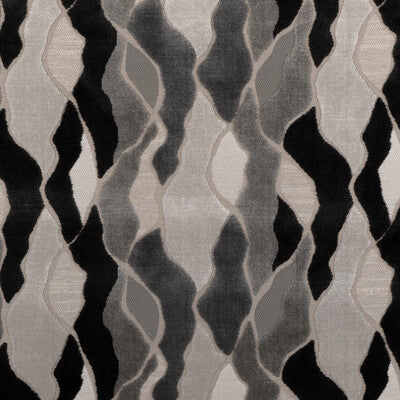 KRAVET DESIGN VELVET TEXTURE BLACK,GREY,BLACK   - 37170.811.0