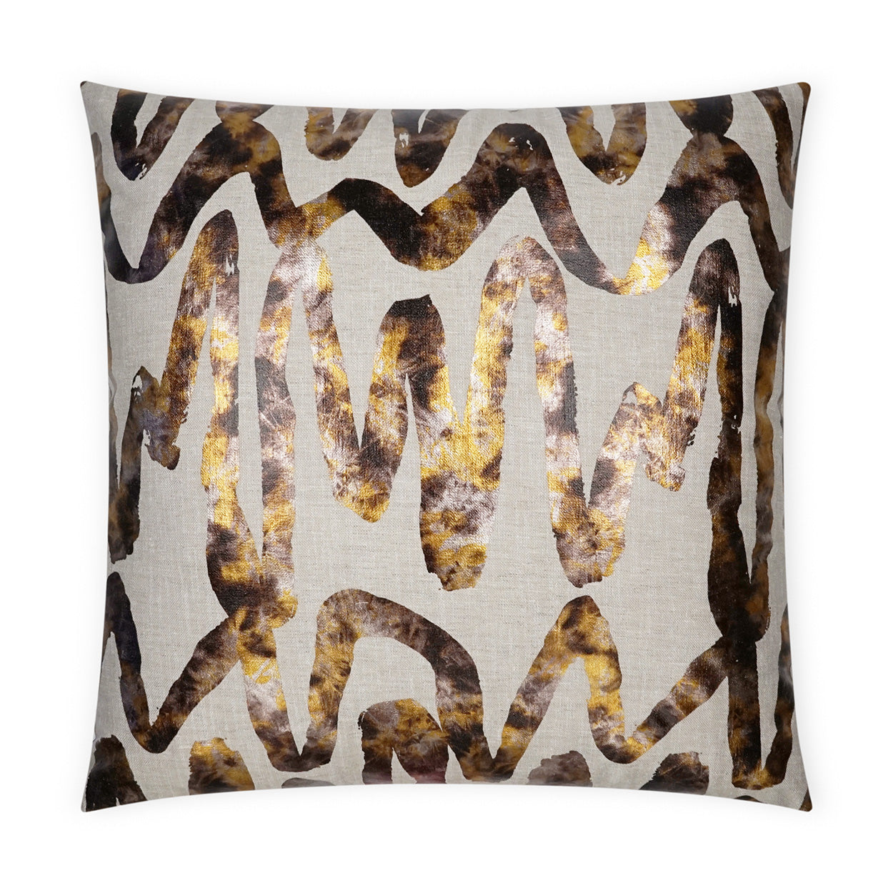 D.V. KAP HOME   24" x 24" Alita Pillow - Copper Abstract    - 3719-C-2424