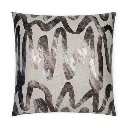 D.V. KAP HOME   24" x 24" Alita Pillow - Pewter Abstract    - 3719-P-2424