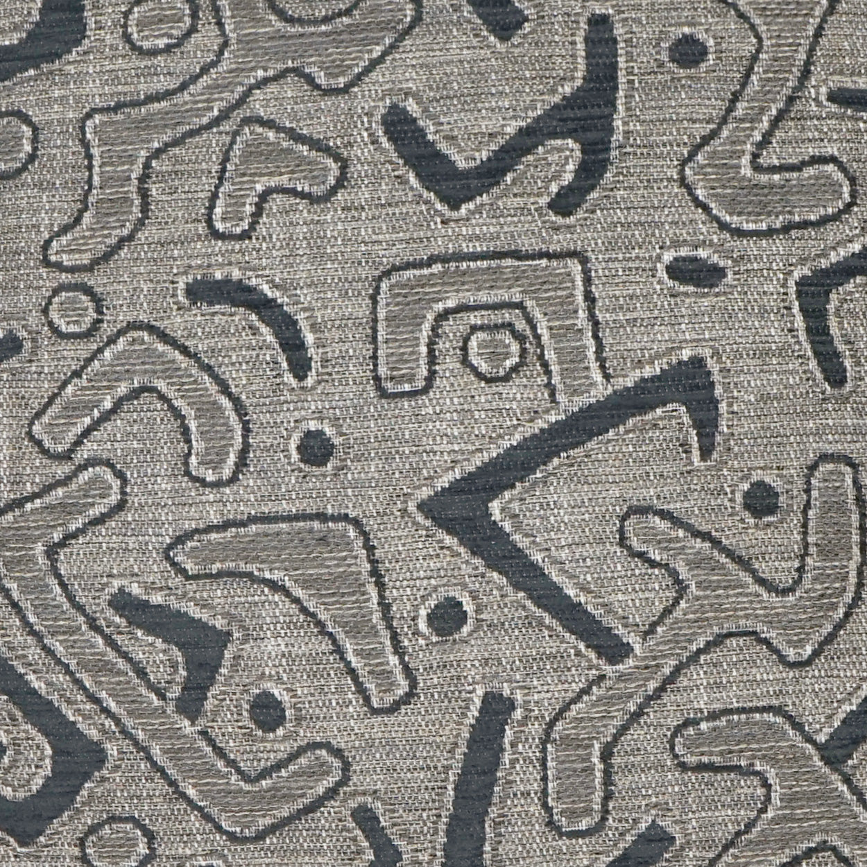 D.V. KAP HOME 3720-C-YARD Kuba Fabric - Coal Global  Grey   - Kuba