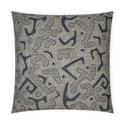 D.V. KAP HOME   24" x 24" Kuba Pillow - Coal Global    - 3720-C-2424