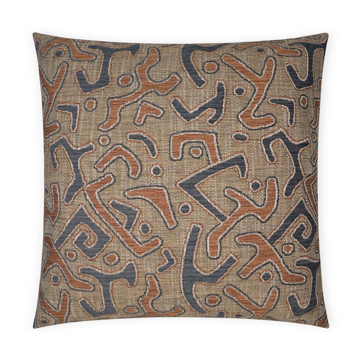 D.V. KAP HOME   24" x 24" Kuba Pillow - Paprika Global    - 3720-P-2424