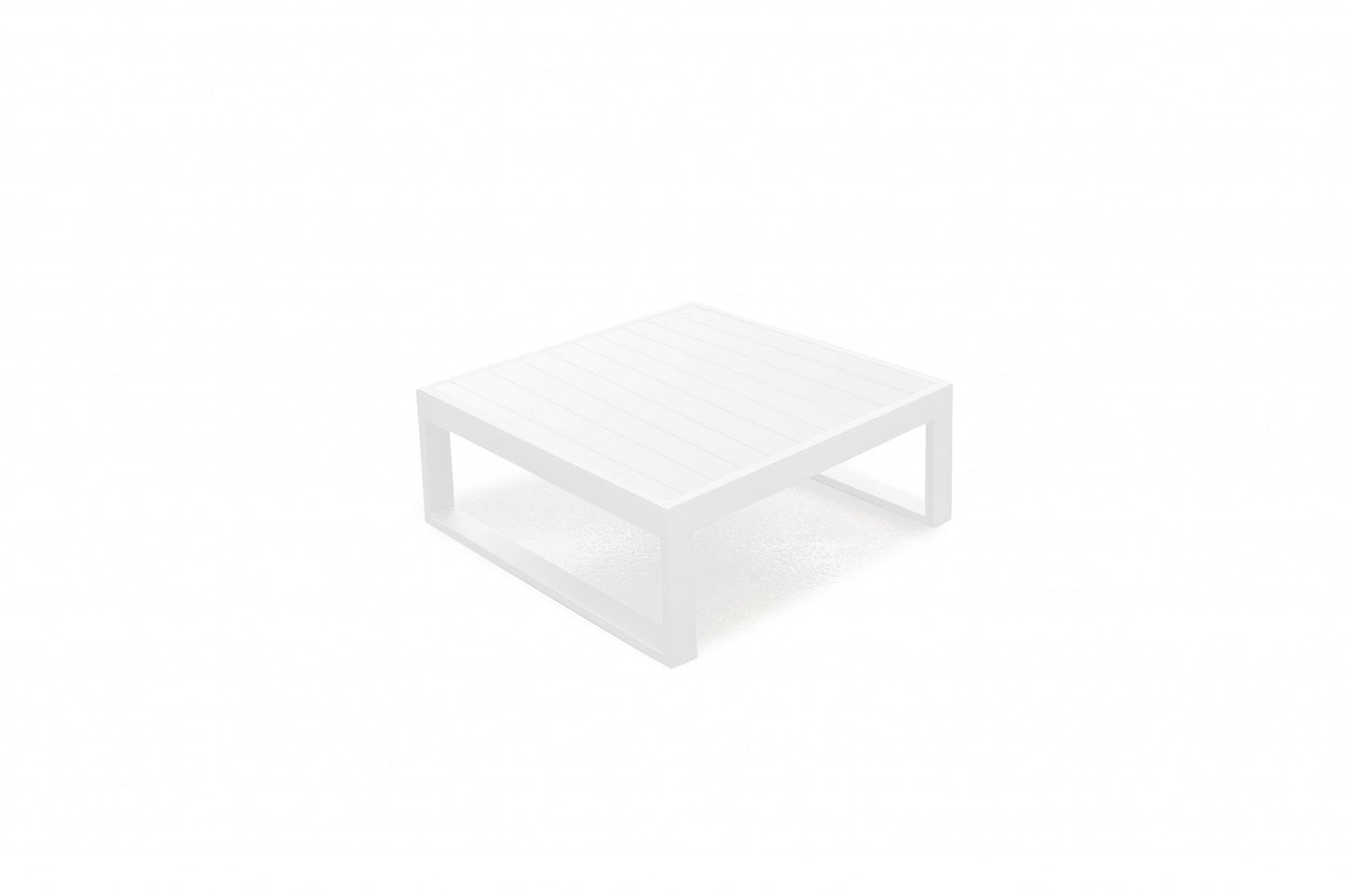 29.5 X 29.5 X 12 White Aluminum Coffee Table