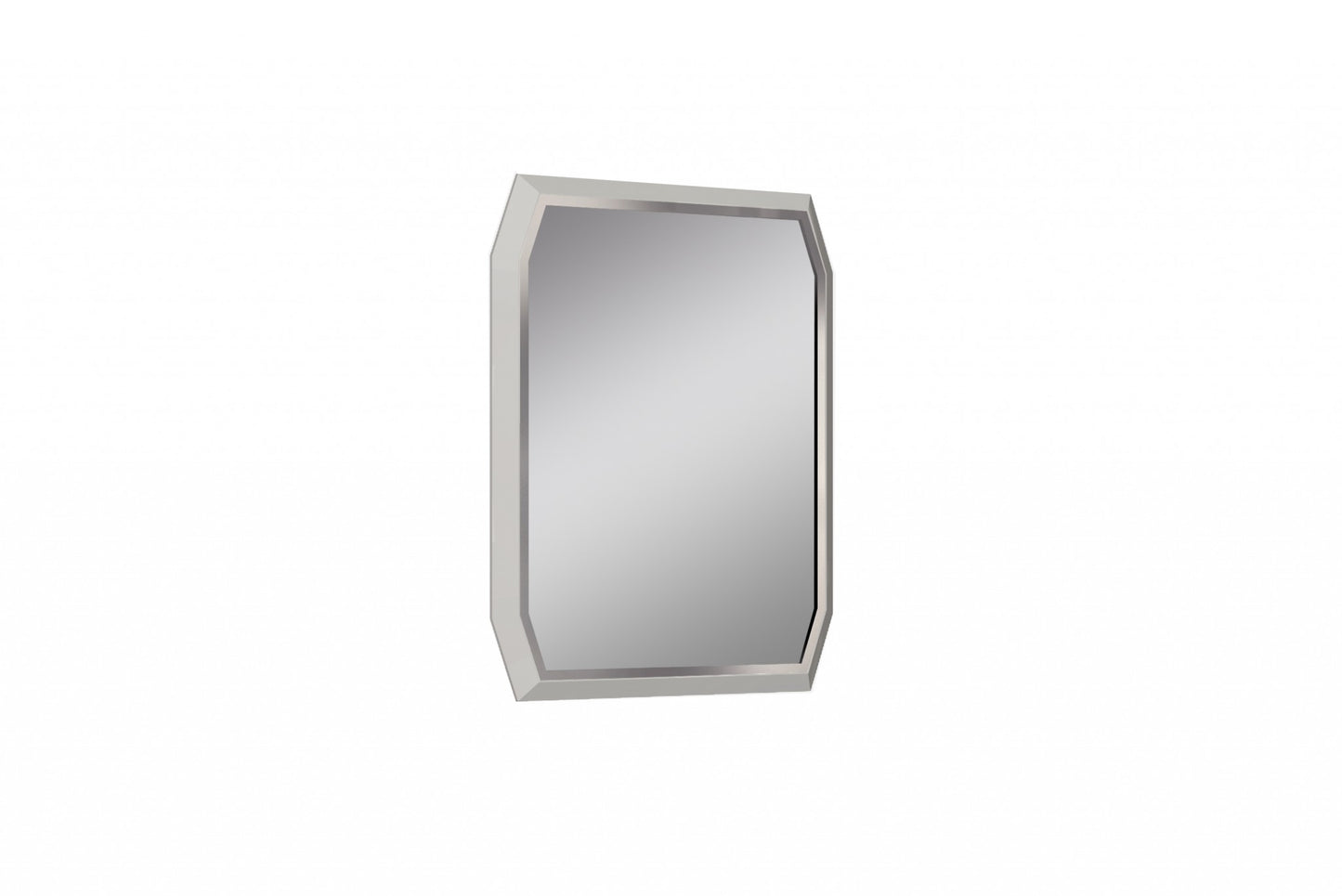49" Taupe Abstract Glass Framed Accent Mirror