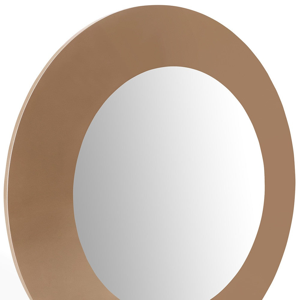 47" Gold Round Framed Accent Mirror