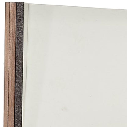 35" Natural Wood Framed Accent Mirror