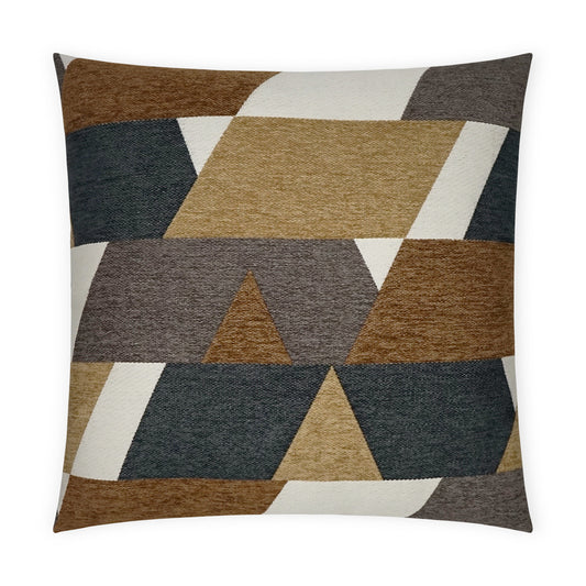 D.V. KAP HOME   24" x 24" Hooray Pillow - Earth Geometric, Modern    - 3721-E-2424