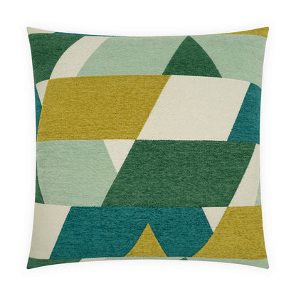 D.V. KAP HOME   24" x 24" Hooray Pillow - Jade Geometric, Modern    - 3721-J-2424