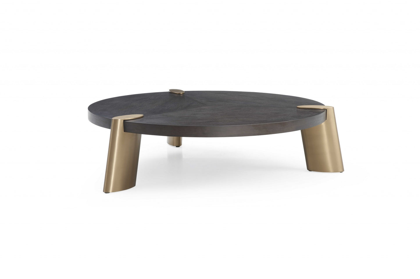 48 X 48 X 13 Wenge Veneer Stainless Steel Coffee Table