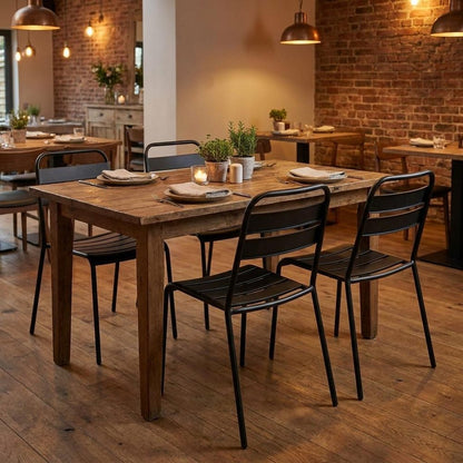 Set of Four Gray Faux Leather Dining Side Chairs