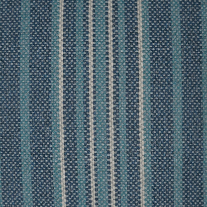 D.V. KAP HOME   24" x 24" Ernest Pillow - Blue Stripes, Western Chic, Global, Farmhouse    - 3722-B-2424