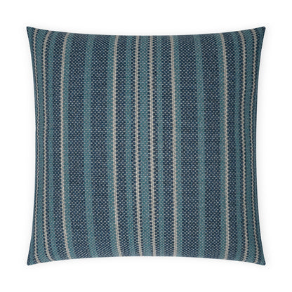 D.V. KAP HOME   24" x 24" Ernest Pillow - Blue Stripes, Western Chic, Global, Farmhouse    - 3722-B-2424