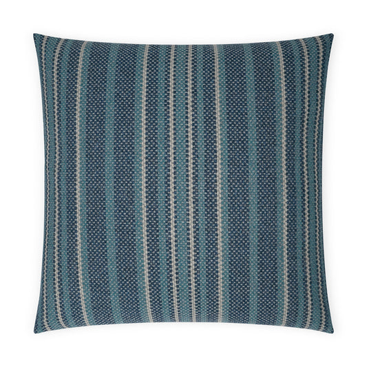 D.V. KAP HOME   24" x 24" Ernest Pillow - Blue Stripes, Western Chic, Global, Farmhouse    - 3722-B-2424