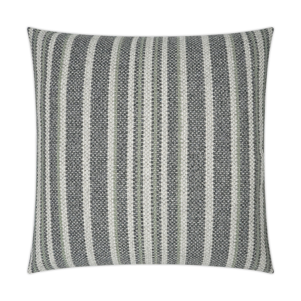D.V. KAP HOME   24" x 24" Ernest Pillow - Graphite Stripes, Western Chic, Global, Farmhouse    - 3722-G-2424