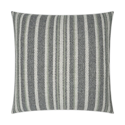 D.V. KAP HOME   24" x 24" Ernest Pillow - Graphite Stripes, Western Chic, Global, Farmhouse    - 3722-G-2424