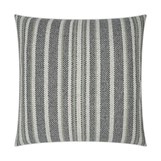 D.V. KAP HOME   24" x 24" Ernest Pillow - Graphite Stripes, Western Chic, Global, Farmhouse    - 3722-G-2424