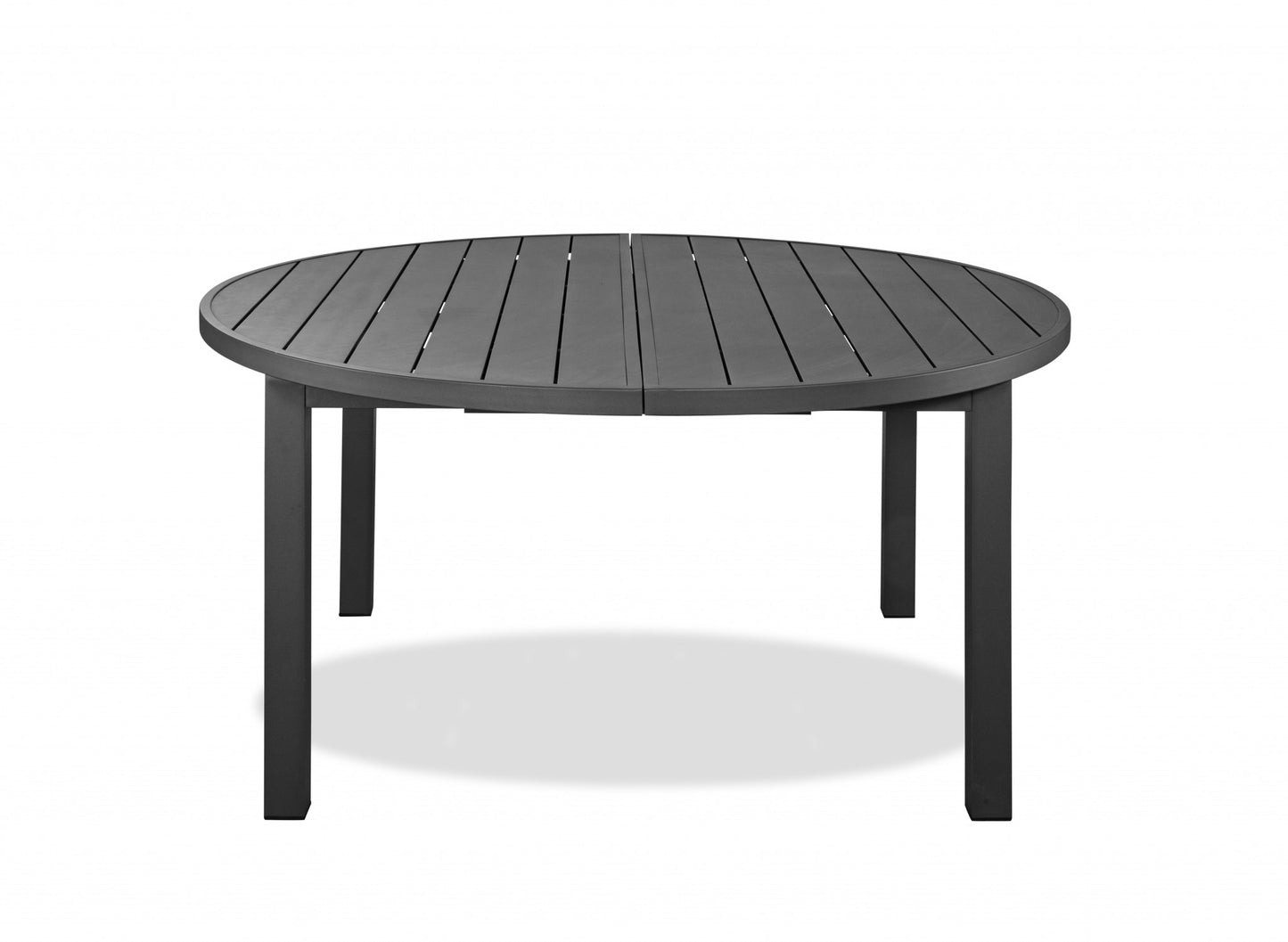 57" Gray Aluminum Folding Dining Table