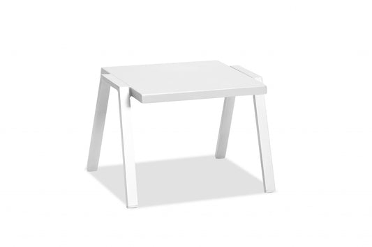 16" White Aluminum End Table