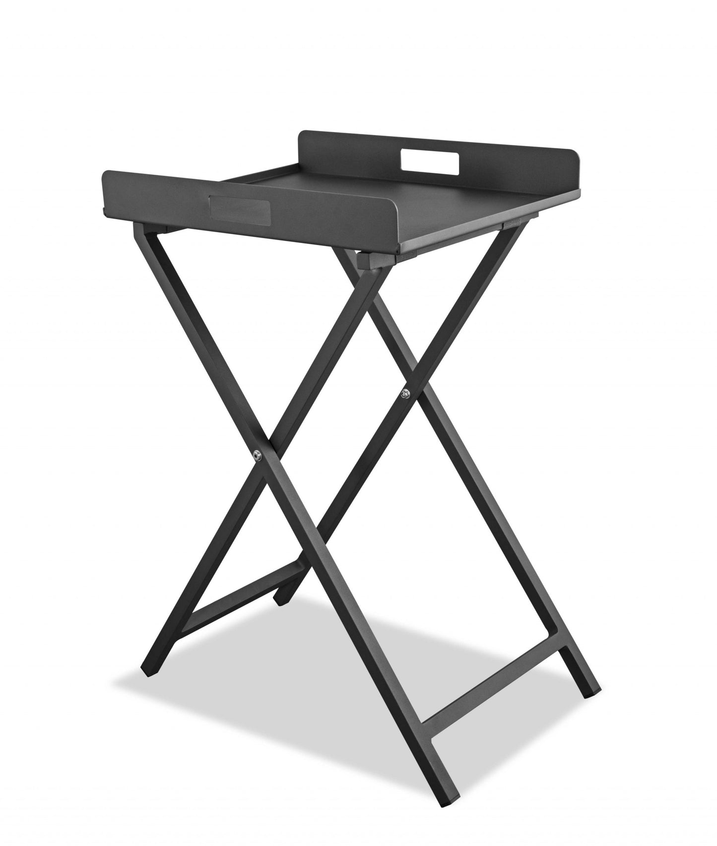 Gray Aluminum Indoor Outdoor Tray Table