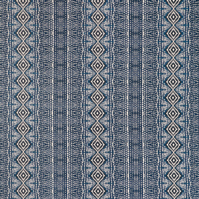 KRAVET DESIGN  STRIPES WHITE,INDIGO,BLUE   - 37246.5.0